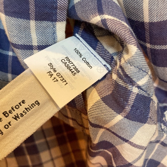 NWOT Madewell Central Plaid Button Down with Back Split Size Small Blue & White - Picture 5 of 8